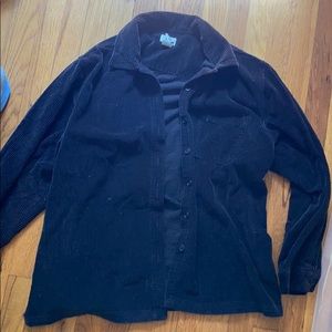 Black llbean corduroy button up